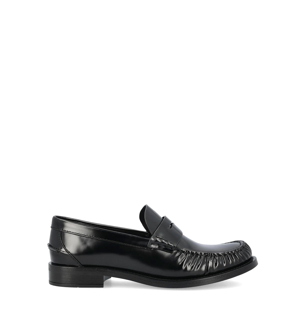 Brushed Leather Loafers