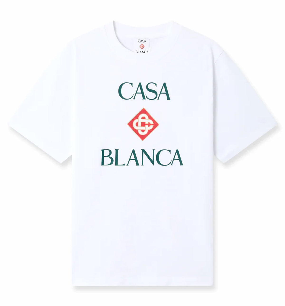 White Casablanca Diamond Logo Short Sleeve T-Shirt