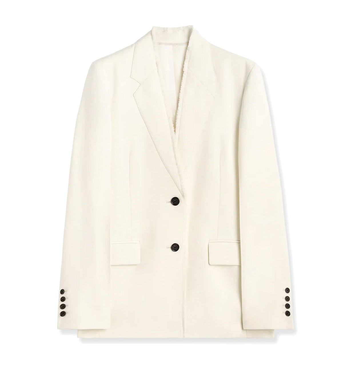 Raw lapel jacket