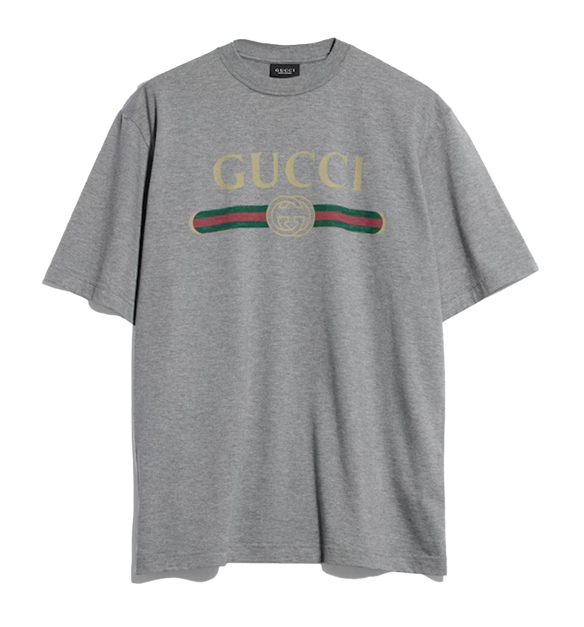 Cotton jersey T-shirt with print in grey