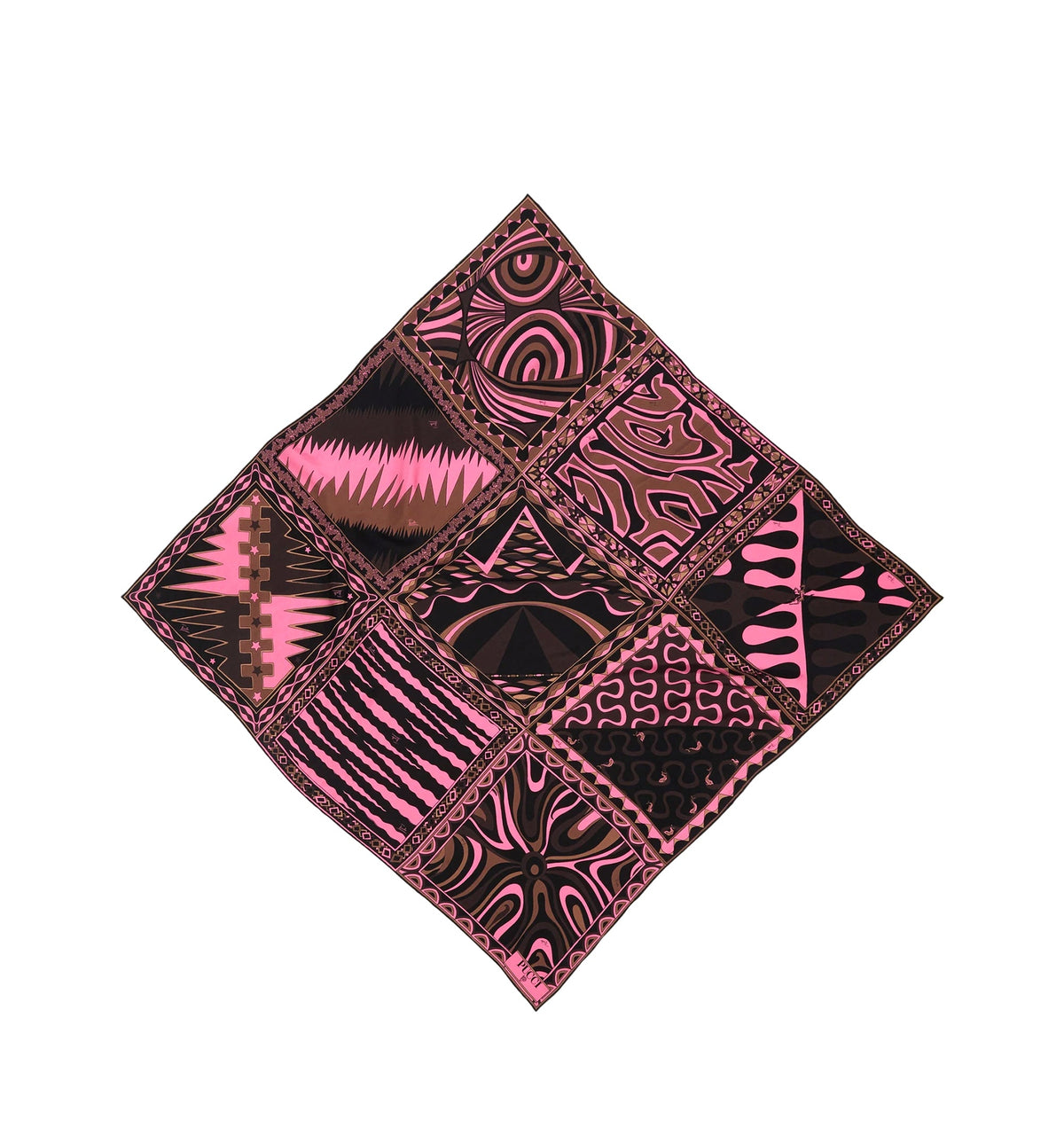 Mixed Print Silk Scarf