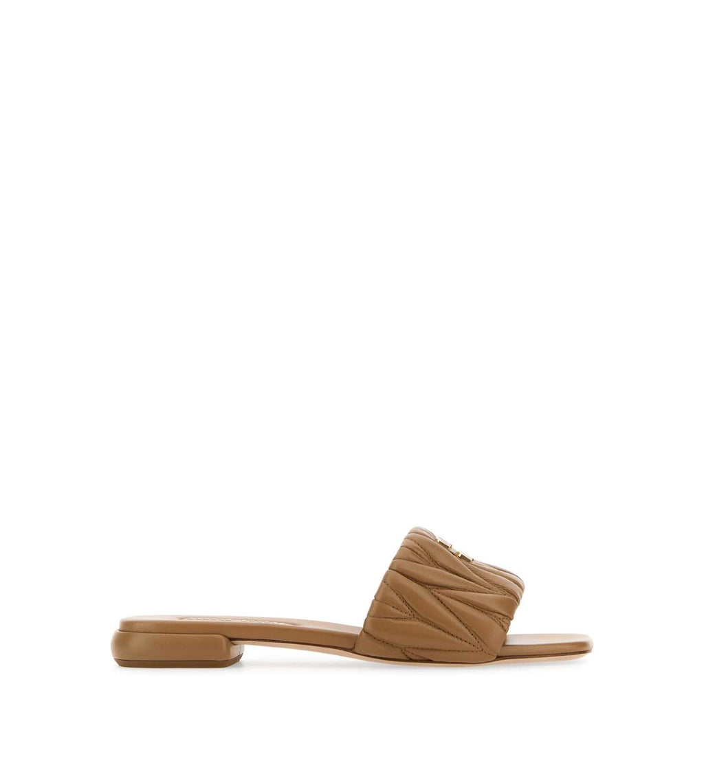 Matelassé Nappa Leather Slides