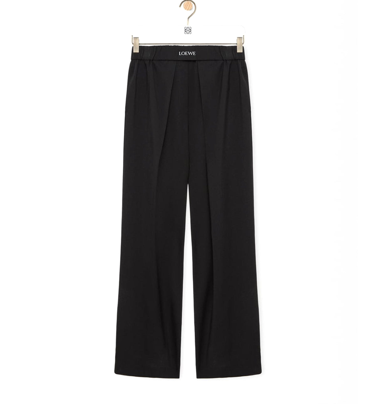 Wool trousers with Logo detail