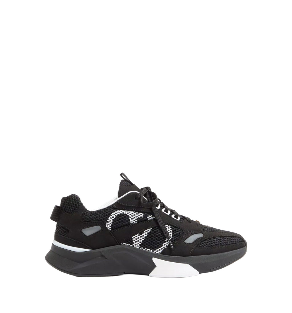 Demivee Trainer In Mesh Fabric With Suede Inserts
