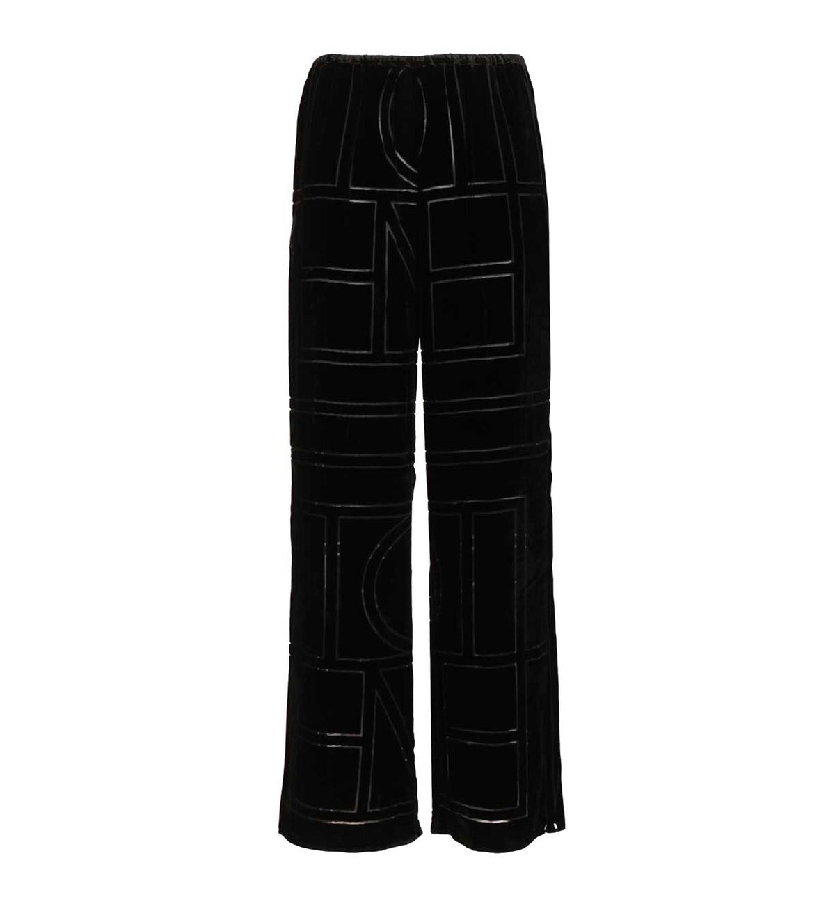 Monogram Silk Blend Trousers