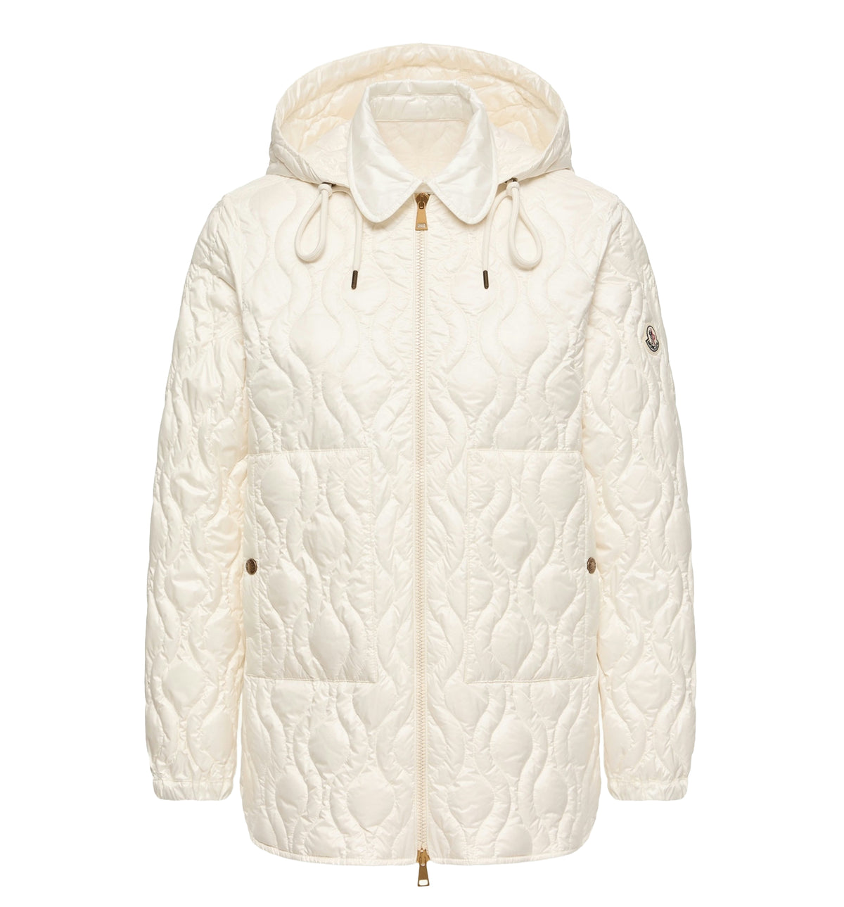 Balette Geometric Quilted Mid-Length Down Jacket