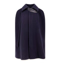 Wool and cashmere cape with Intrecciato leather detail