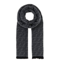 Embroidered wool scarf