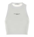 Cropped Tank Top In Cotton With GIVENCHY Paris Print