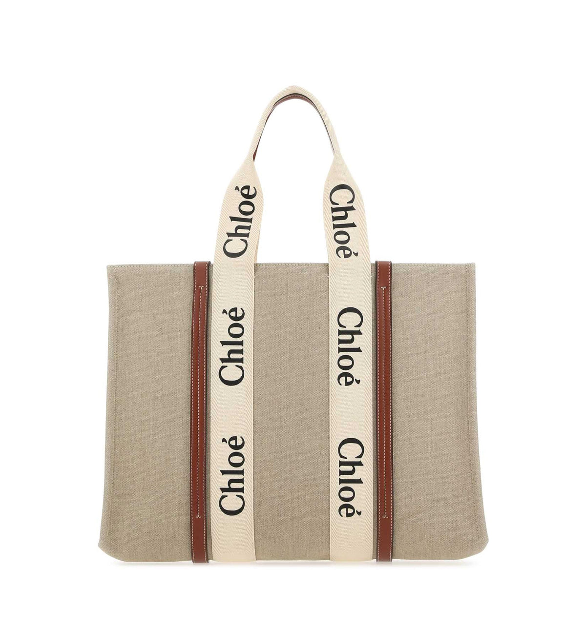 Large Woody Tote Bag In Linen
