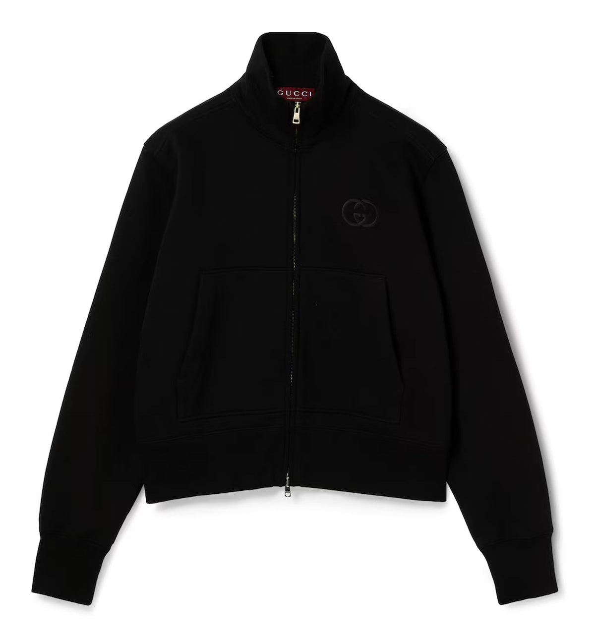 Brushed Cotton Jersey Zip Sweatshirt