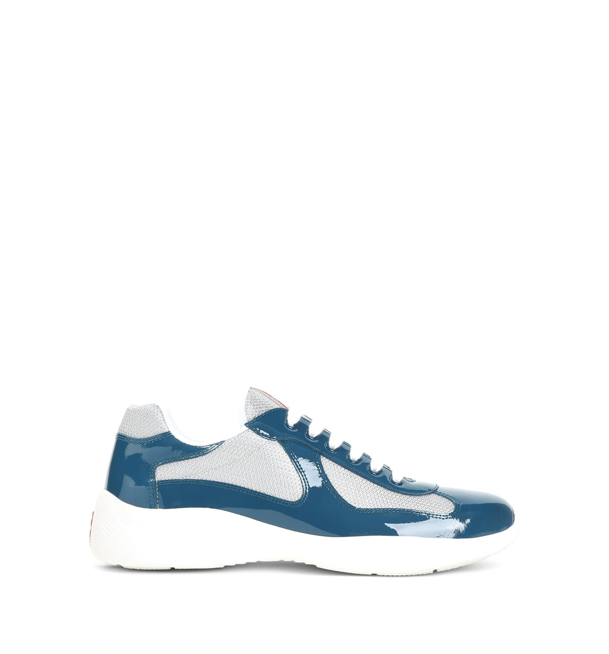Patent leather and technical fabric Prada America's Cup sneakers