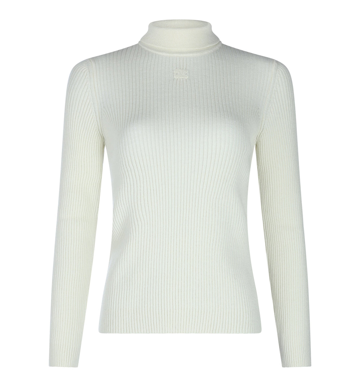 Turtleneck Top In Striped Wool