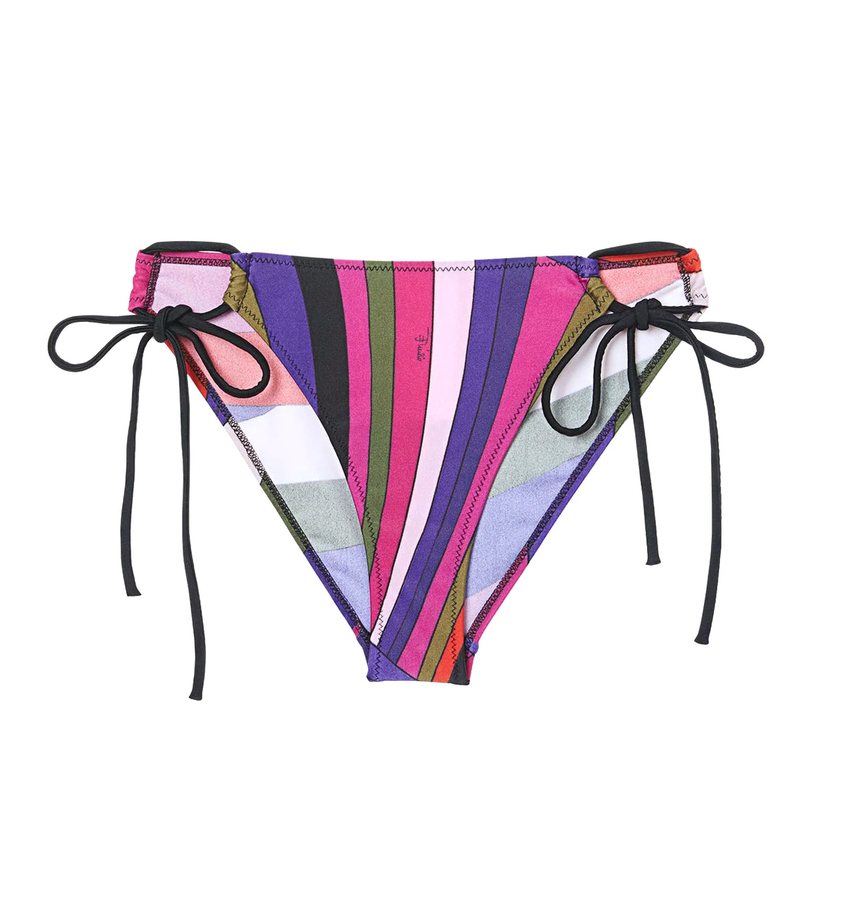 Iride Print Bikini Bottom with Ties