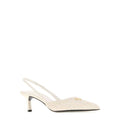 Leather slingback pumps