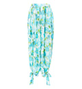 Fluid pleated pants in silk jacquard