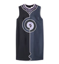 Astro Print Sleeveless Mini Dress