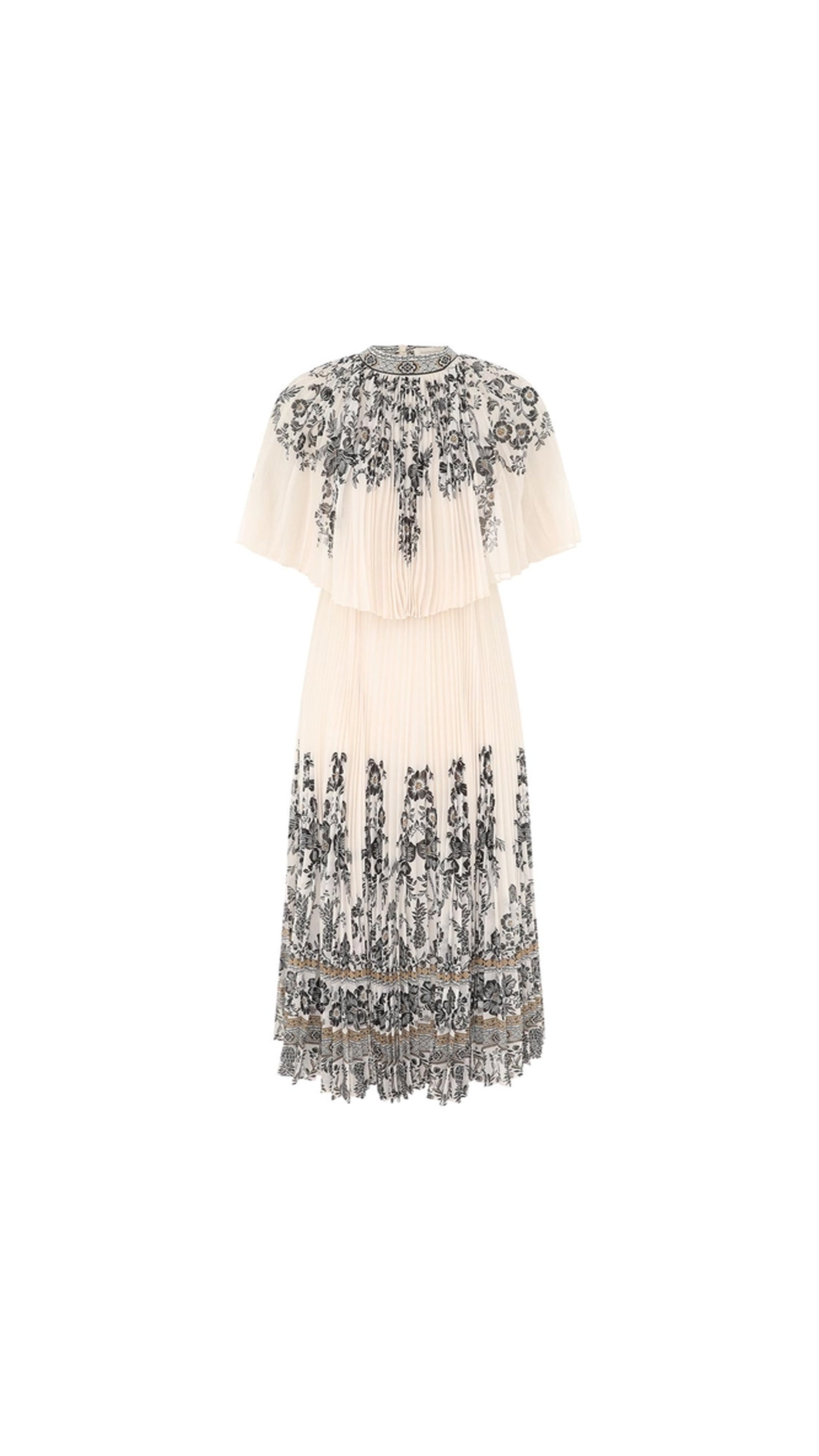 Dawning Sunray Midi Dress - Ivory Stamp