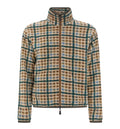 Check-Patterned Zip-Up Fleece Jacket