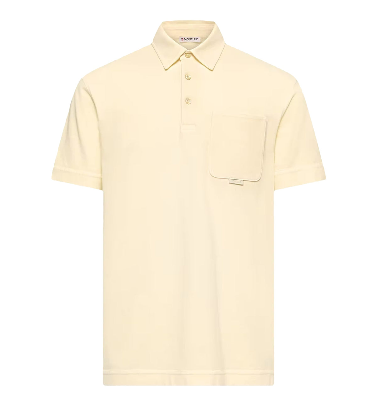Leather Logo Cotton Piquet Polo Shirt