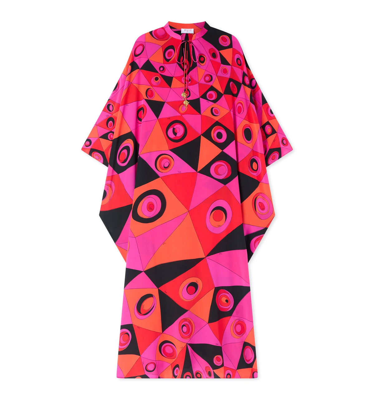 Occhi Print Silk Kaftan