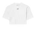 Off Stamp Ribbed Cropped T-Shirt