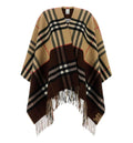 Check Cashmere Blend Reversible Cape