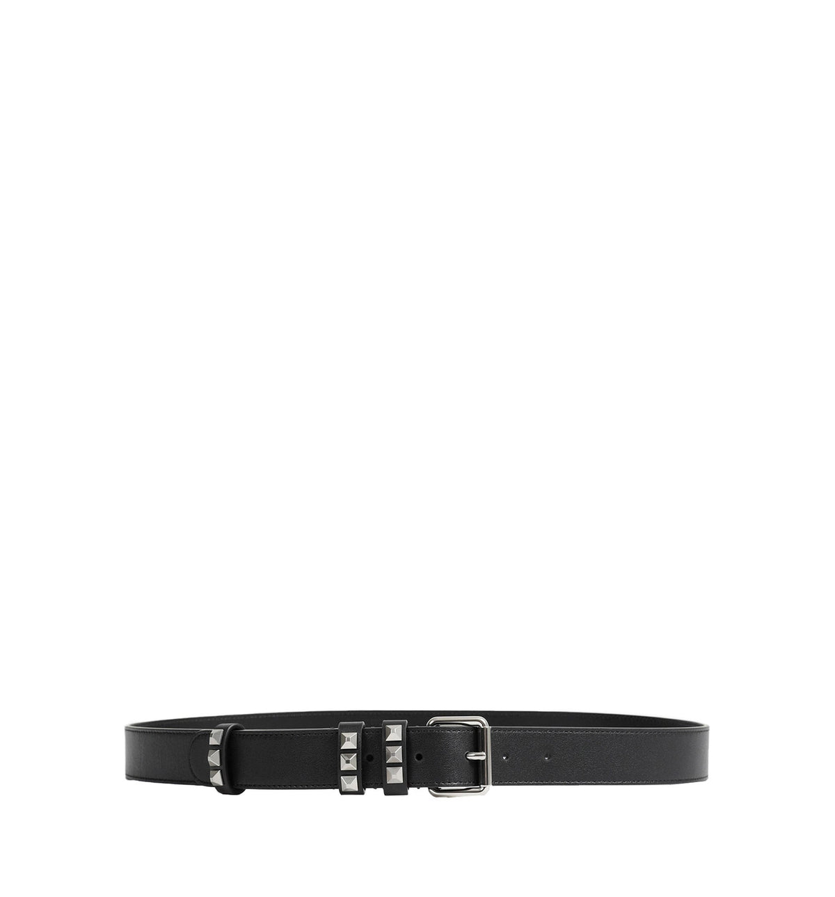 "Rockstud" black leather belt