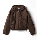 Cropped ripstop down jacket