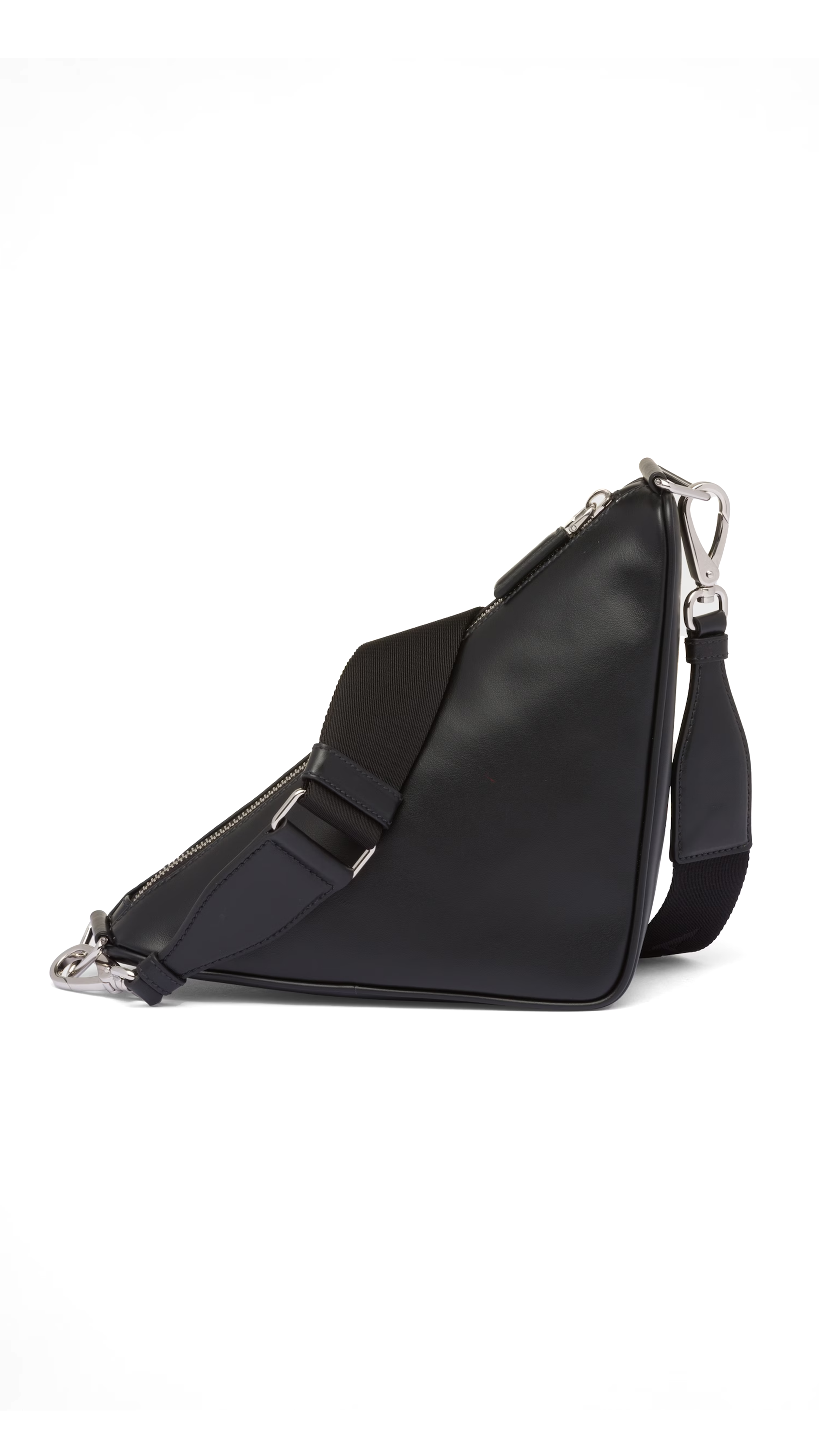 Triangle Leather Bag - Black