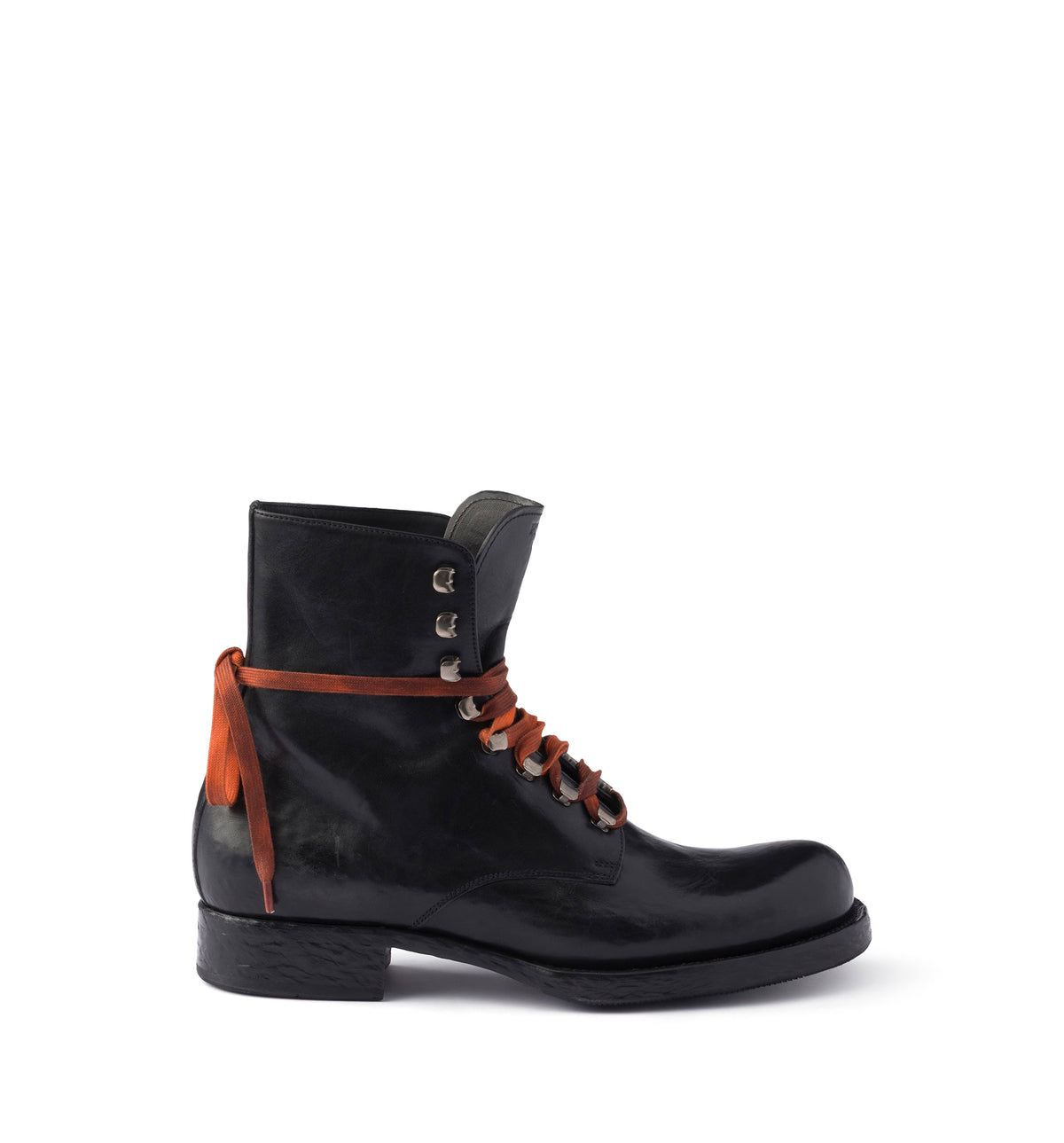 Leather laced booties