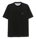 Cotton jersey crew neck T-shirt with logo