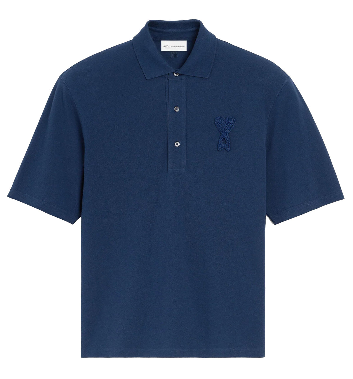 Cotton Ami De Coeur Knitted Patch Polo