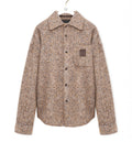 Overshirt in wool and llama blend