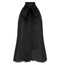 Tf Monogram Silk Chiffon Halterneck Lavalliere Top With Open Back