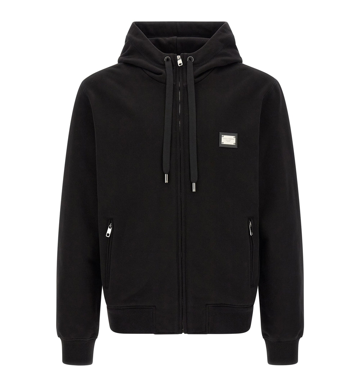 Zip-Up Sweatshirt With Logo Plaque