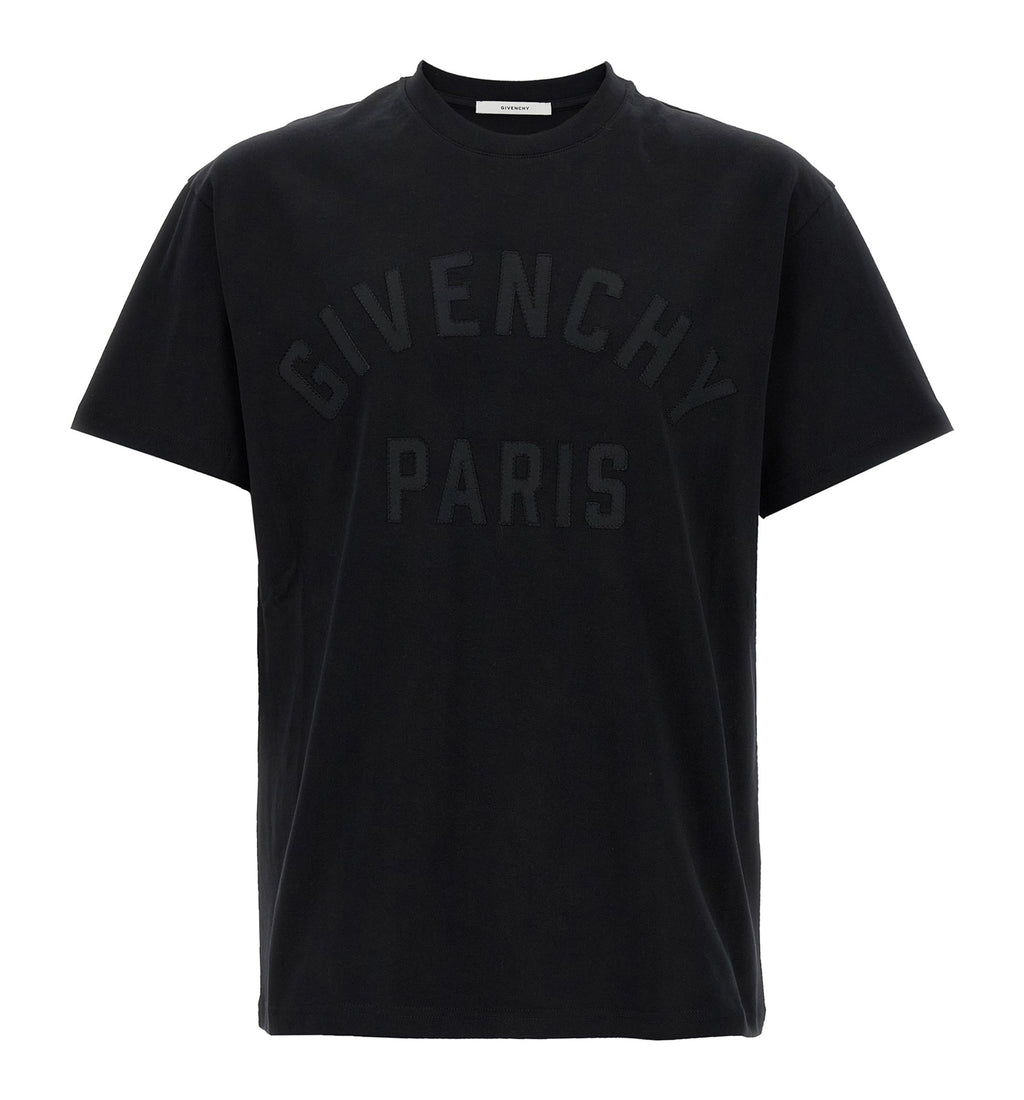 T-shirt in Cotton with GIVENCHY Paris Embroidery