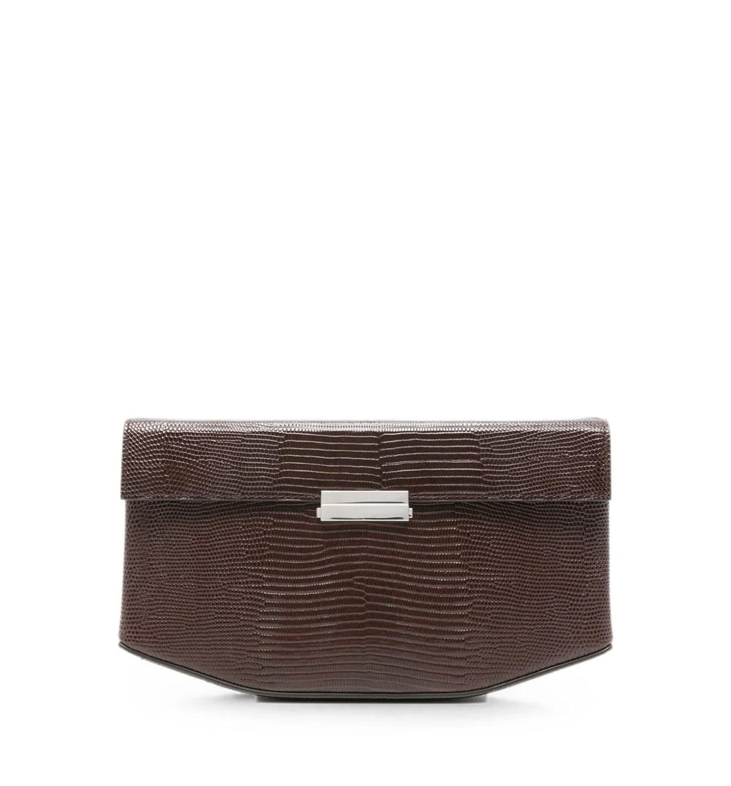 Clip Leather Shoulder Bag