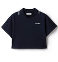 Cropped cotton fleece sweatshirt