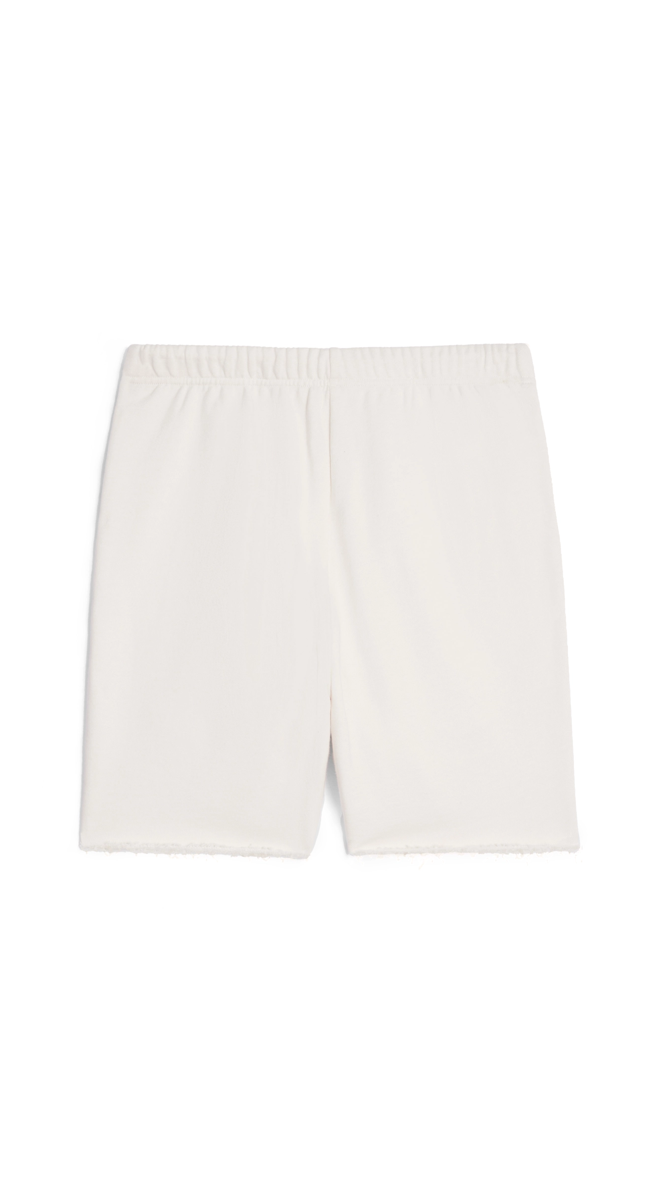 Embroidered Shorts in Cotton Fleece - Cream/Black