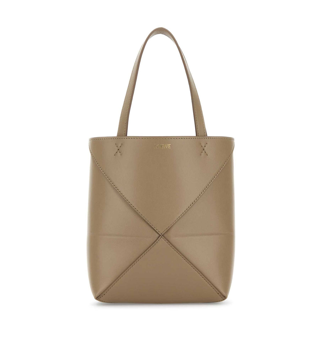 Mini Puzzle Fold Tote In Shiny Calfskin