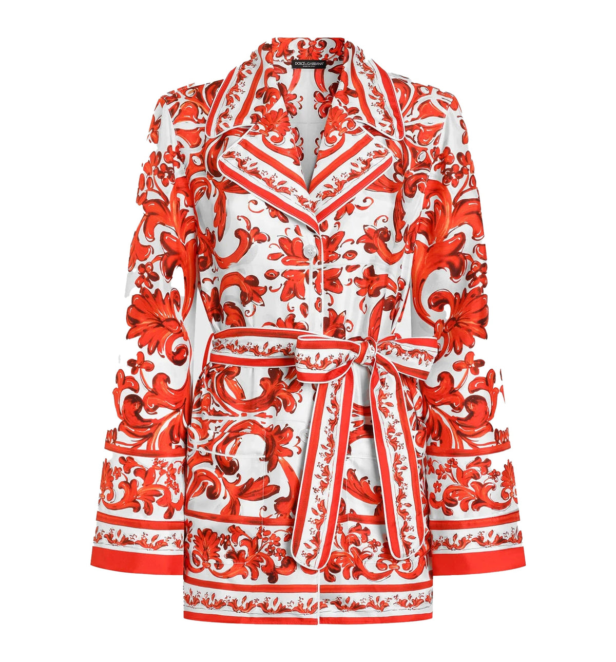 Vanity Shirt In Silk With Majolica Print