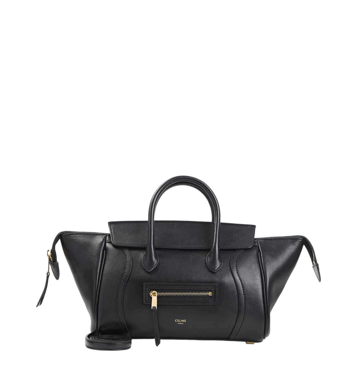 Small New Luggage in Supple Shiny Lambskin