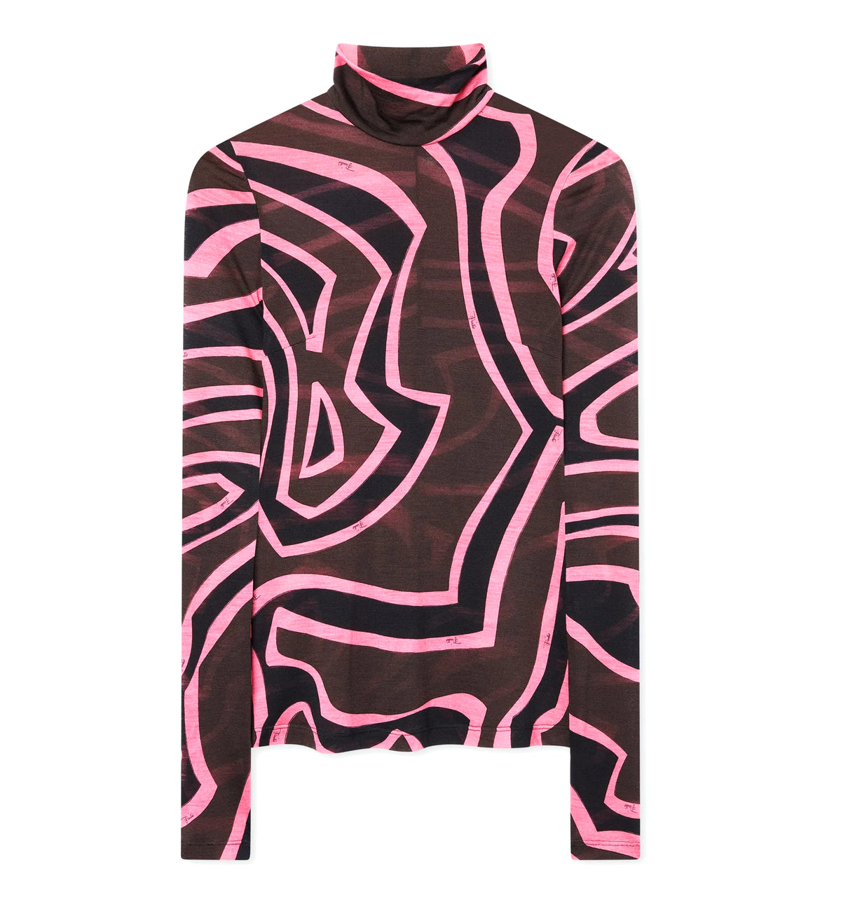 Labirinto Print High-Neck Jersey Top