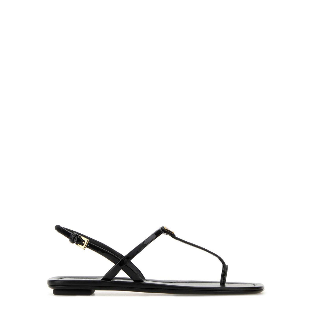 Patent Leather Thong Sandals