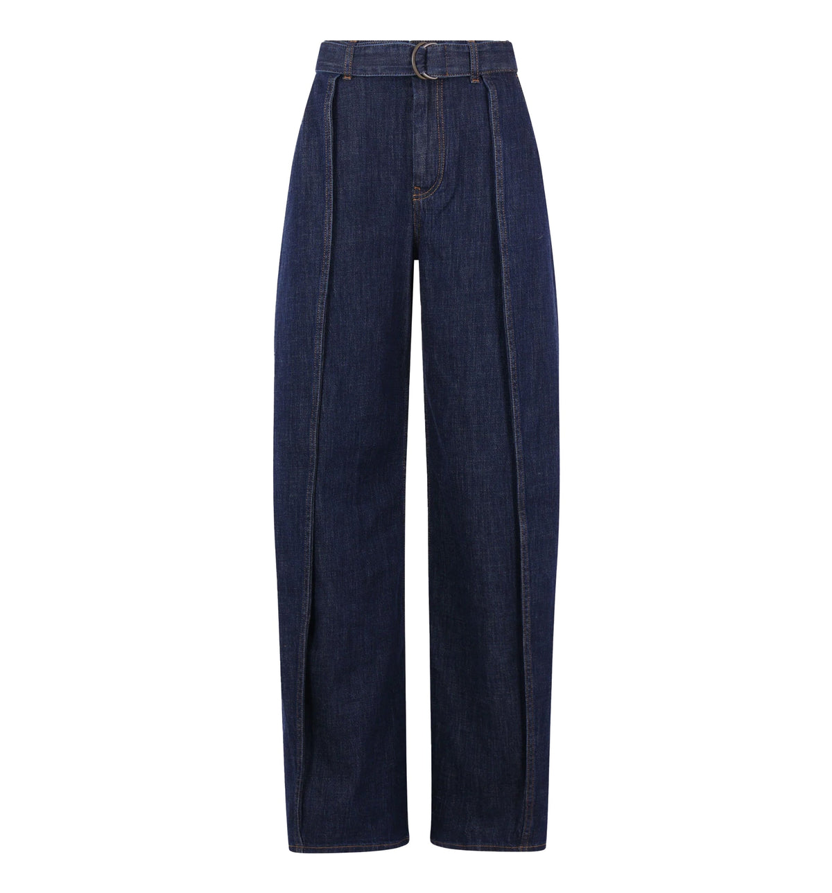 Belted Jeans In Denim