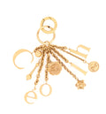 Chloé Symbols Logo key ring bag charm in brass