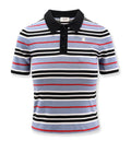 Cropped Polo In Striped Cotton
