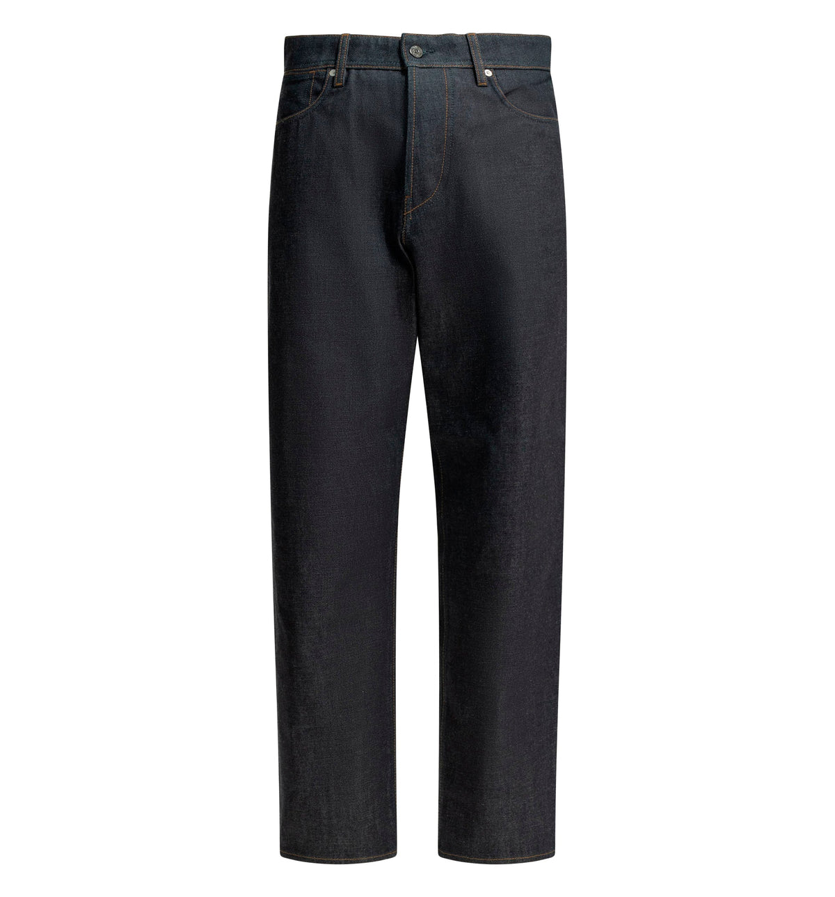"Denim-Raw" Straight-Leg Jeans