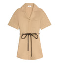 Dress in Cotton and Silk Twill
